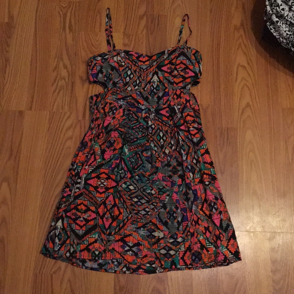 Multicolored pattern dress